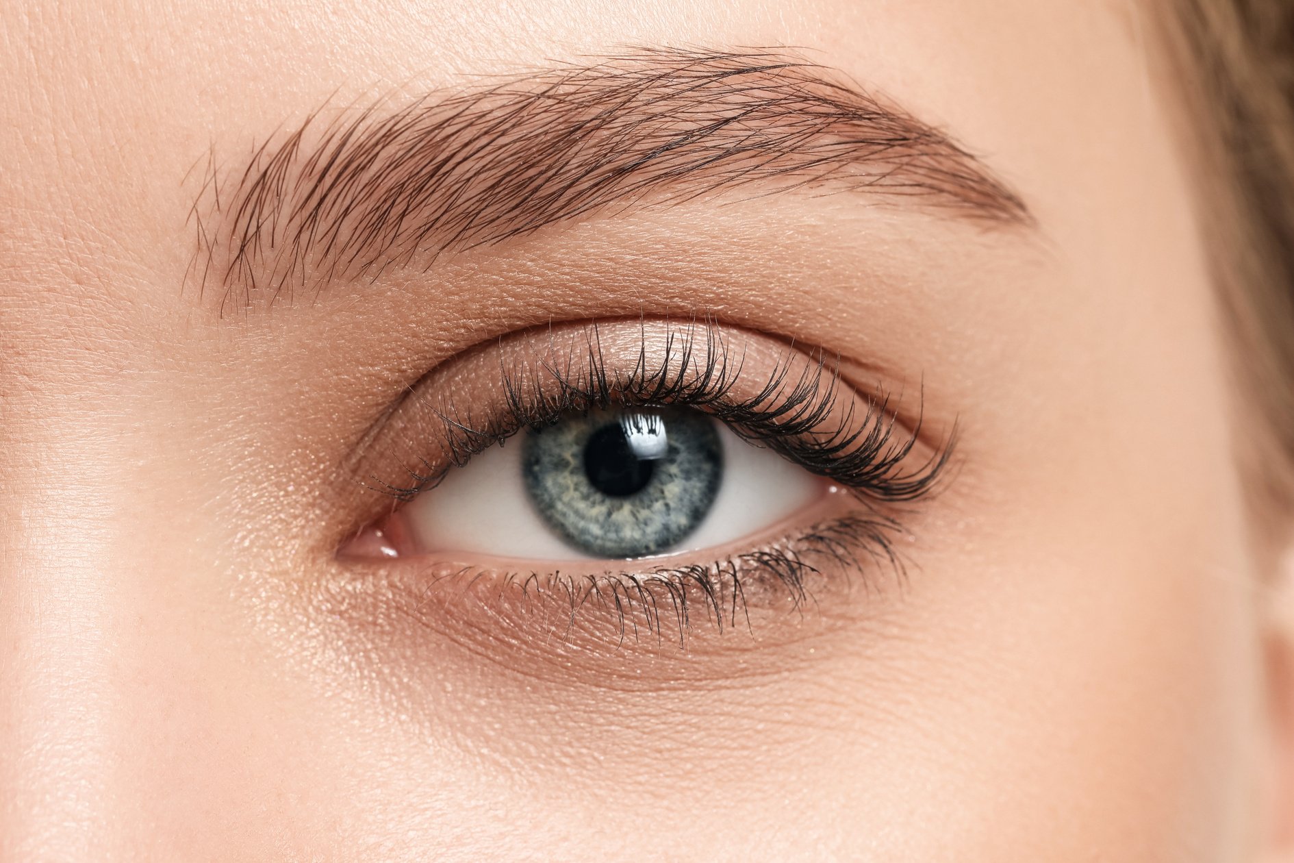 Young Woman with Beautiful Eyebrows